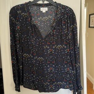 Velvet printed Blouse